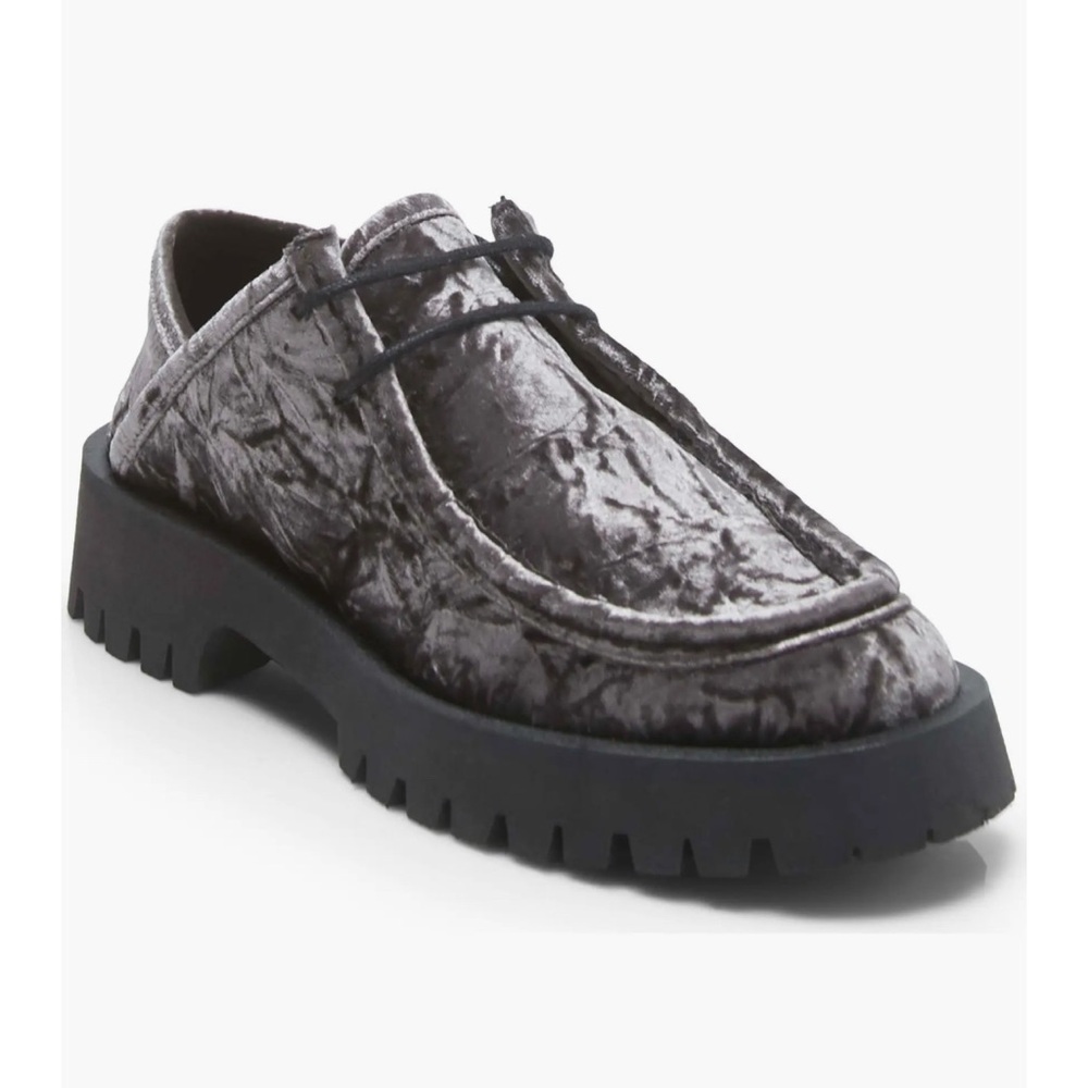 Free People Convertible Grey Velvet Loafer Size 49 US 8.5